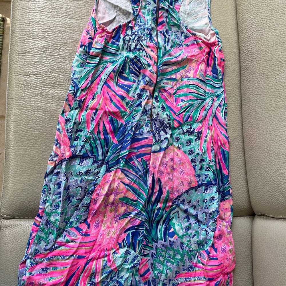 Lilly Pulitzer Blue Pink Green White & Gold Metal… - image 5