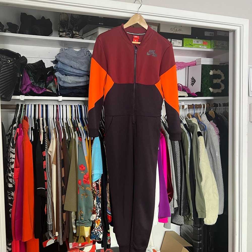 Nike Qsport burgundy orange color lock sweatsuit … - image 12
