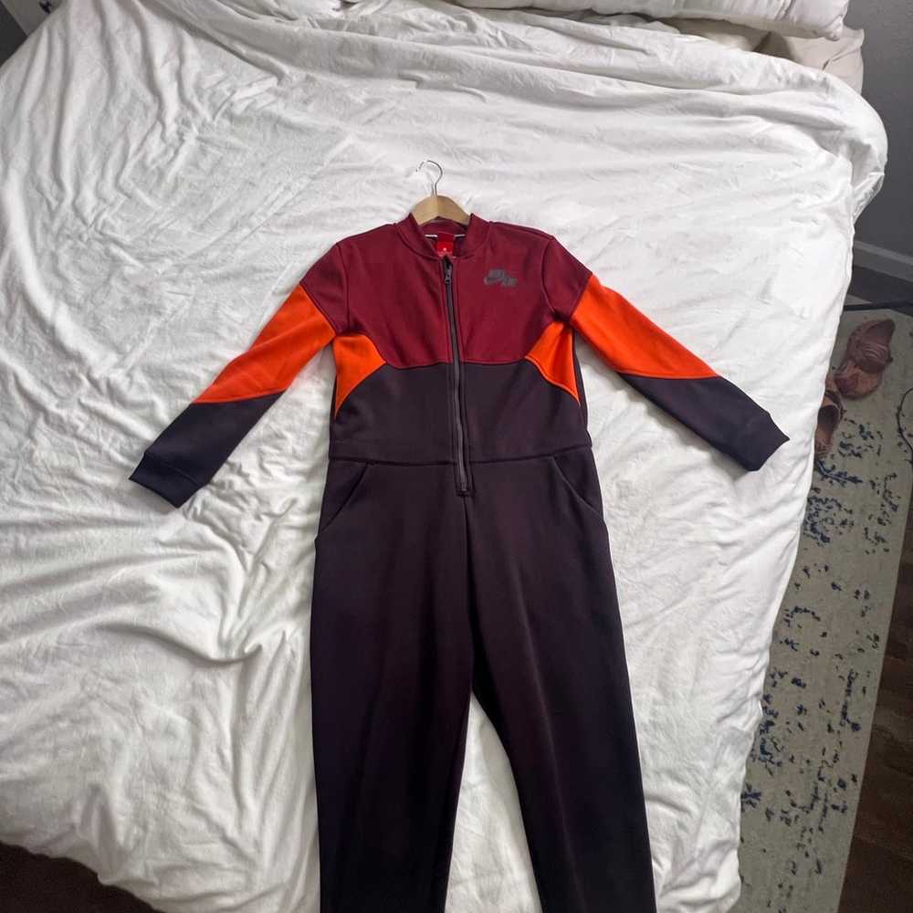 Nike Qsport burgundy orange color lock sweatsuit … - image 7