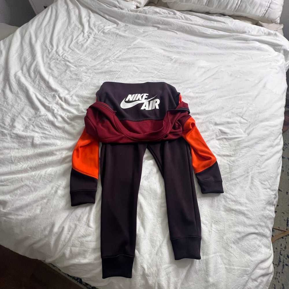 Nike Qsport burgundy orange color lock sweatsuit … - image 8