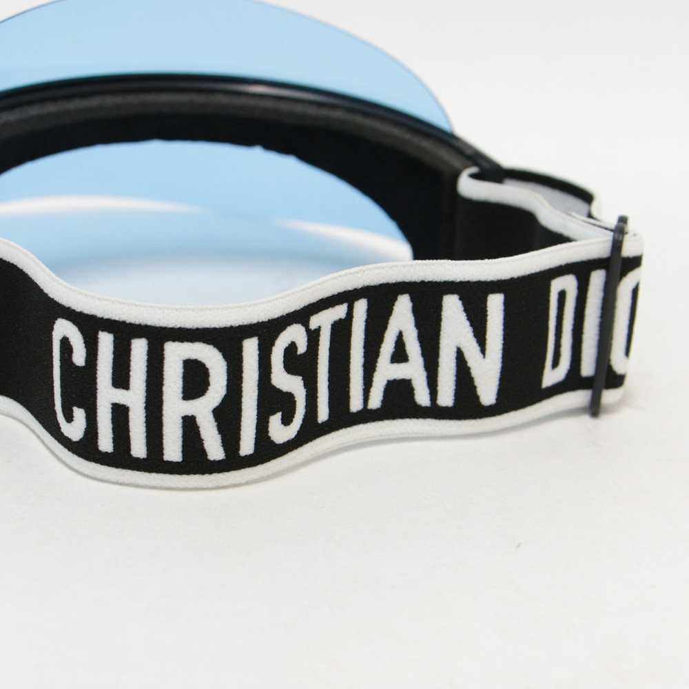 Dior Christian Dior Sun Visor Blue Black Logo Tap… - image 3
