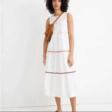 Madewell cattail Rickrack midi dress