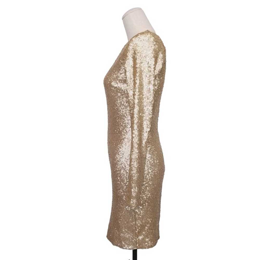 Dress The Population Gold Micro Sequin Bodycon Dr… - image 3