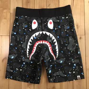 Bape BAPE Space camo shark sweat shorts a bathing… - image 1