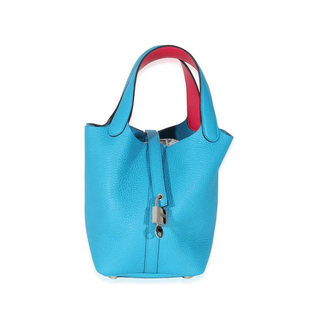 Hermes Hermès Clemence Bleu Frida Rose Mexico Eclat P… - Gem