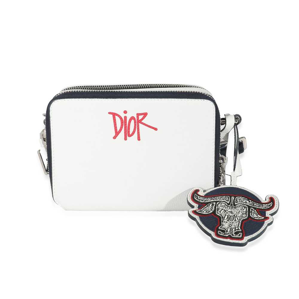 Dior Dior x Shawn Stussy White Grained Calfskin D… - image 1