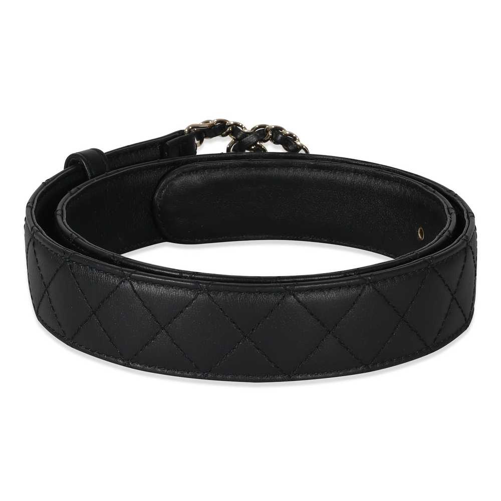 Chanel Chanel B22 Black Quilted Calfskin CC Chain… - image 3