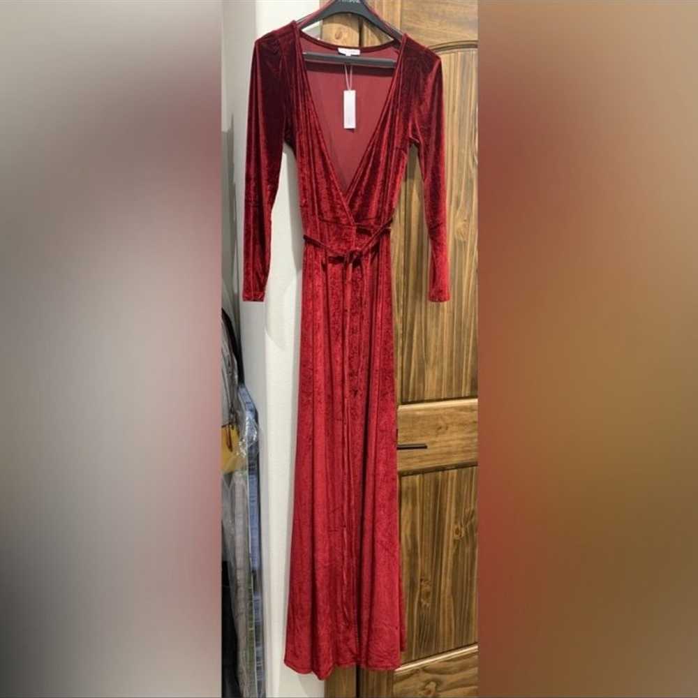 Baltic Born Esmerelda Velvet Wrap Maxi Dress Size… - image 3