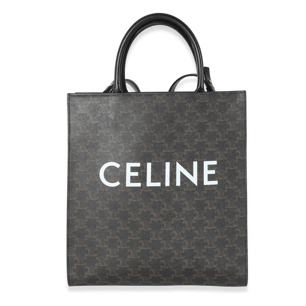 Celine Celine Black Triomphe Canvas Medium Vertic… - image 1