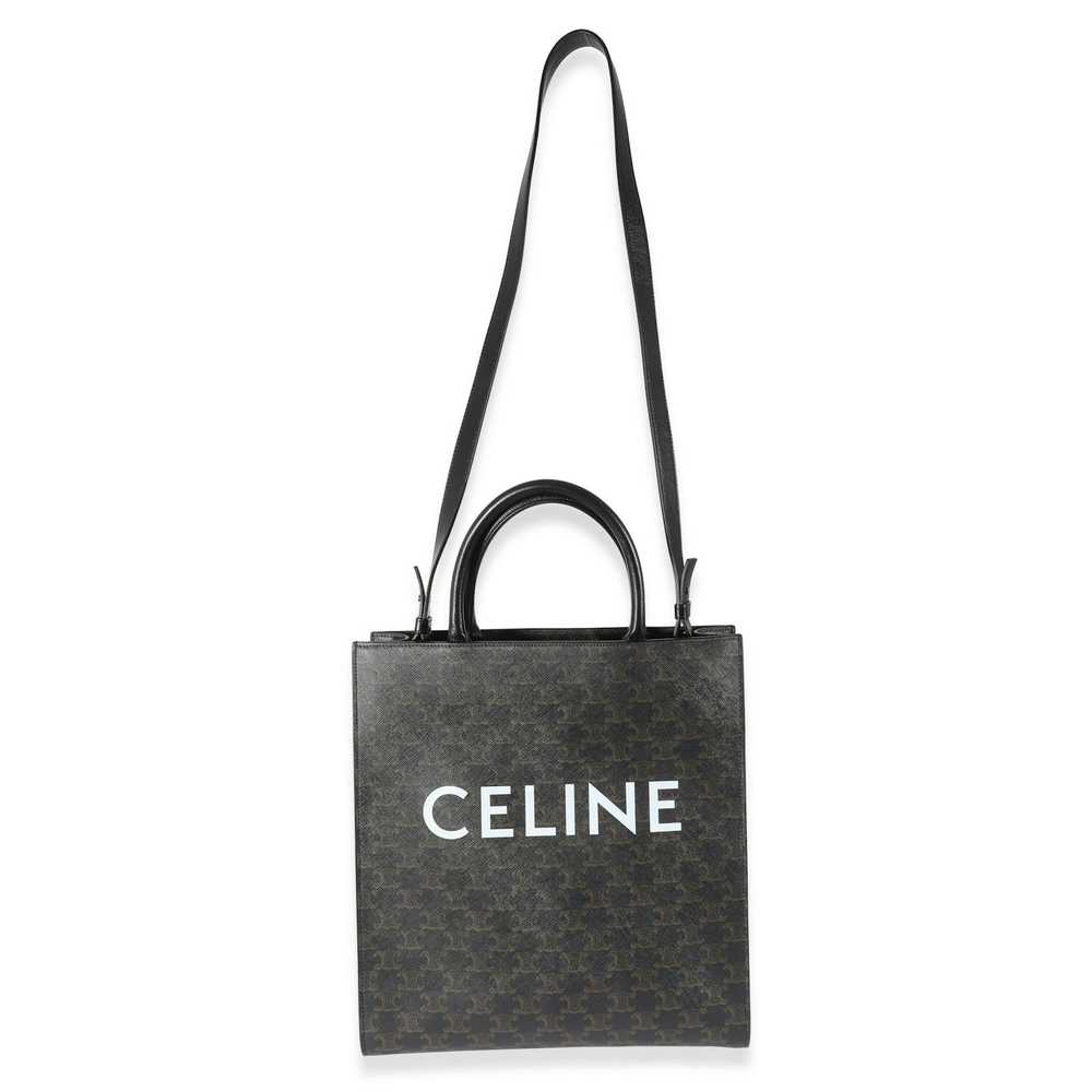 Celine Celine Black Triomphe Canvas Medium Vertic… - image 6