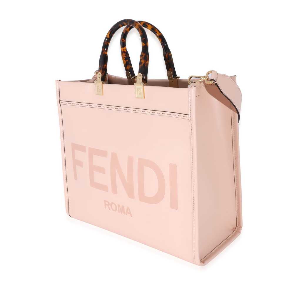 Fendi Fendi Pink Poudre Calfskin Medium Sunshine … - image 2