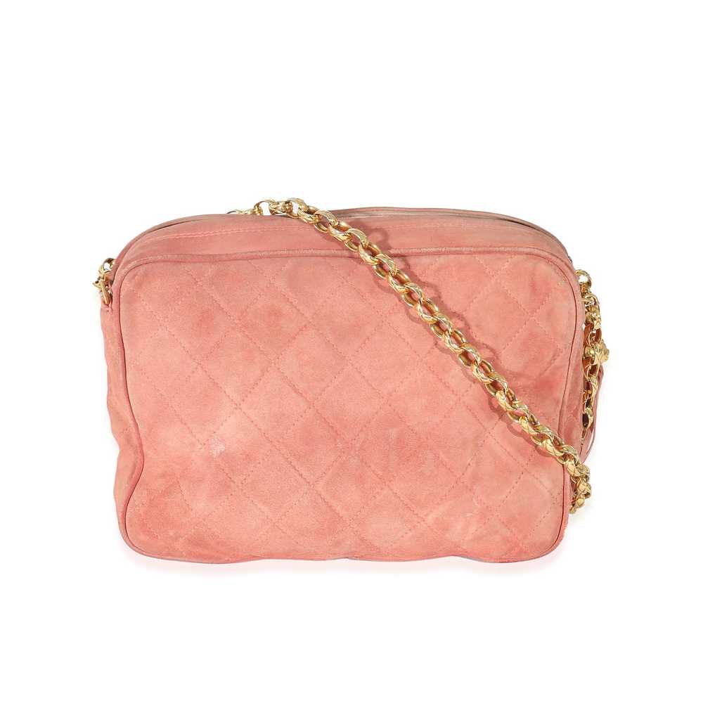 Chanel Chanel Pink Suede Bijoux Chain Camera Bag - image 3