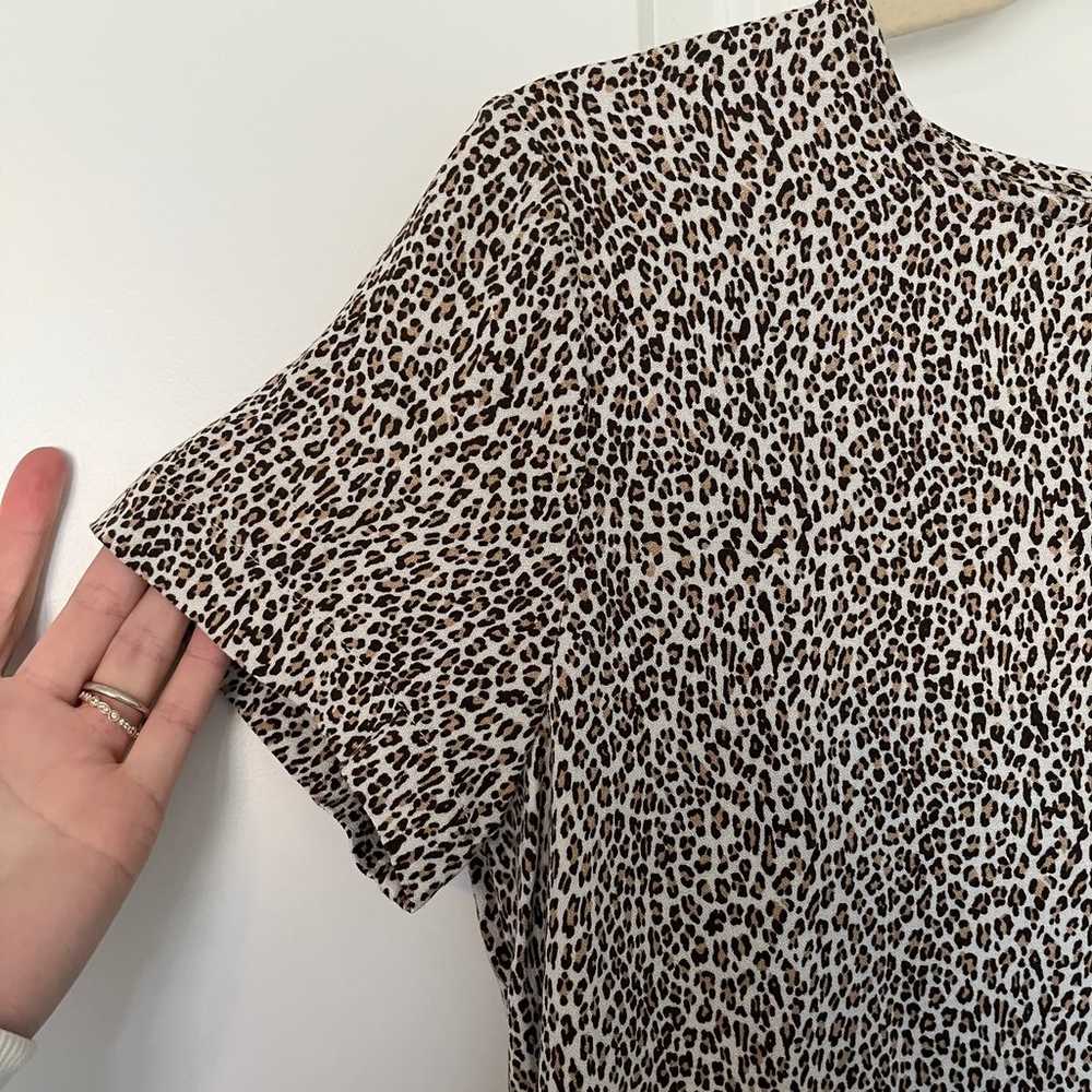 Jenni Kayne Leopard T-Shirt Dress Size Small - image 4