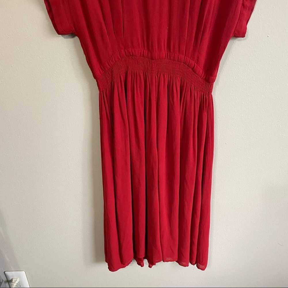 ANTHROPOLOGIE KOROVILAS Red Ruffle Frill Dress - image 4