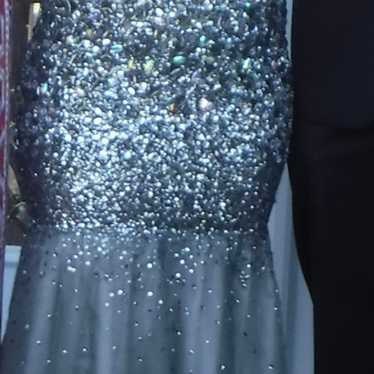 Beautiful silver gray sequin gown