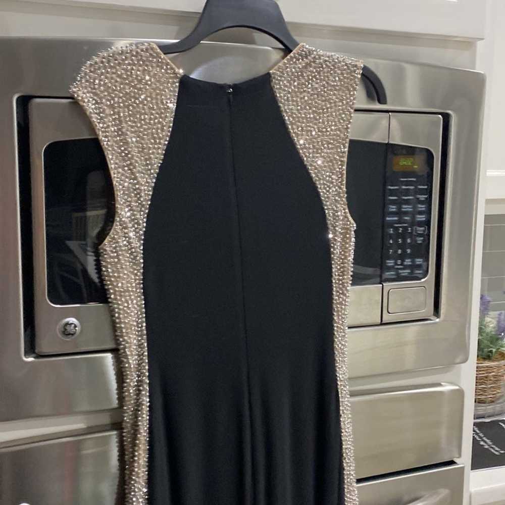Black and nude jeweled gown. Size 8 - image 3