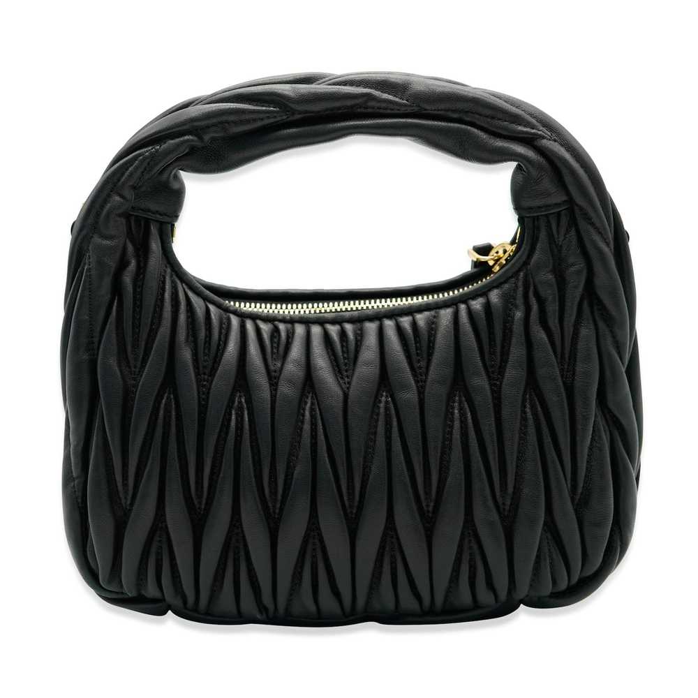 Miu Miu Miu Miu Black Matelassé Nappa Mini Wander… - image 2
