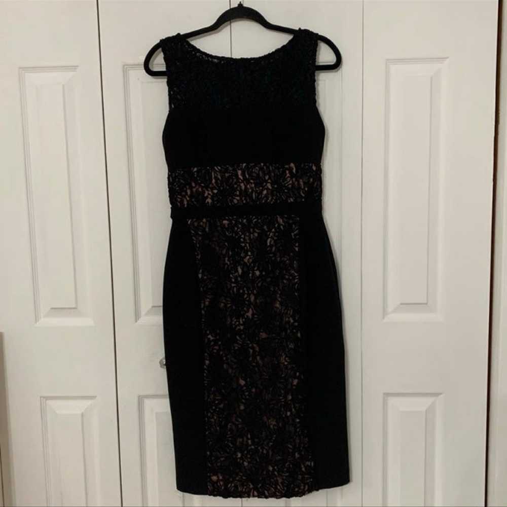Black Halo lace sheath dress size 10 - image 2