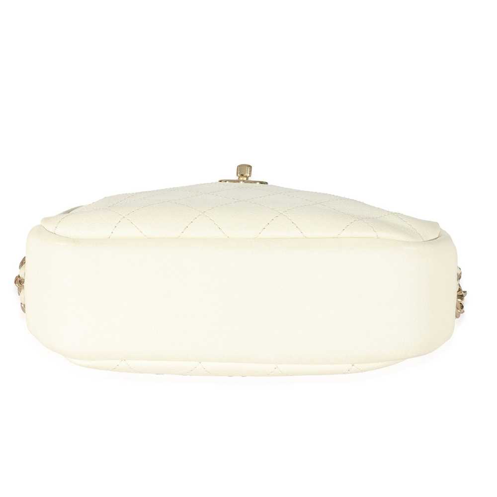Chanel Chanel White Leather Casual Trip Camera Bag - image 3