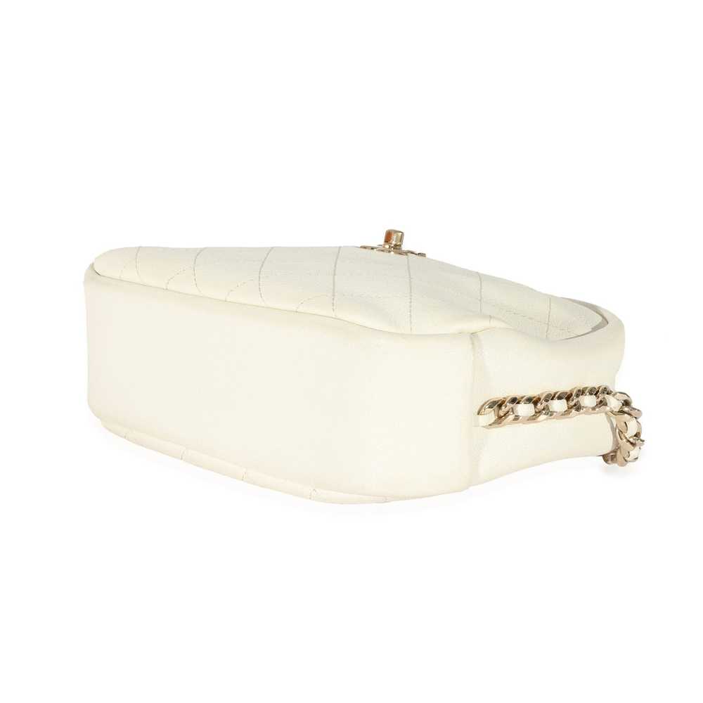 Chanel Chanel White Leather Casual Trip Camera Bag - image 4