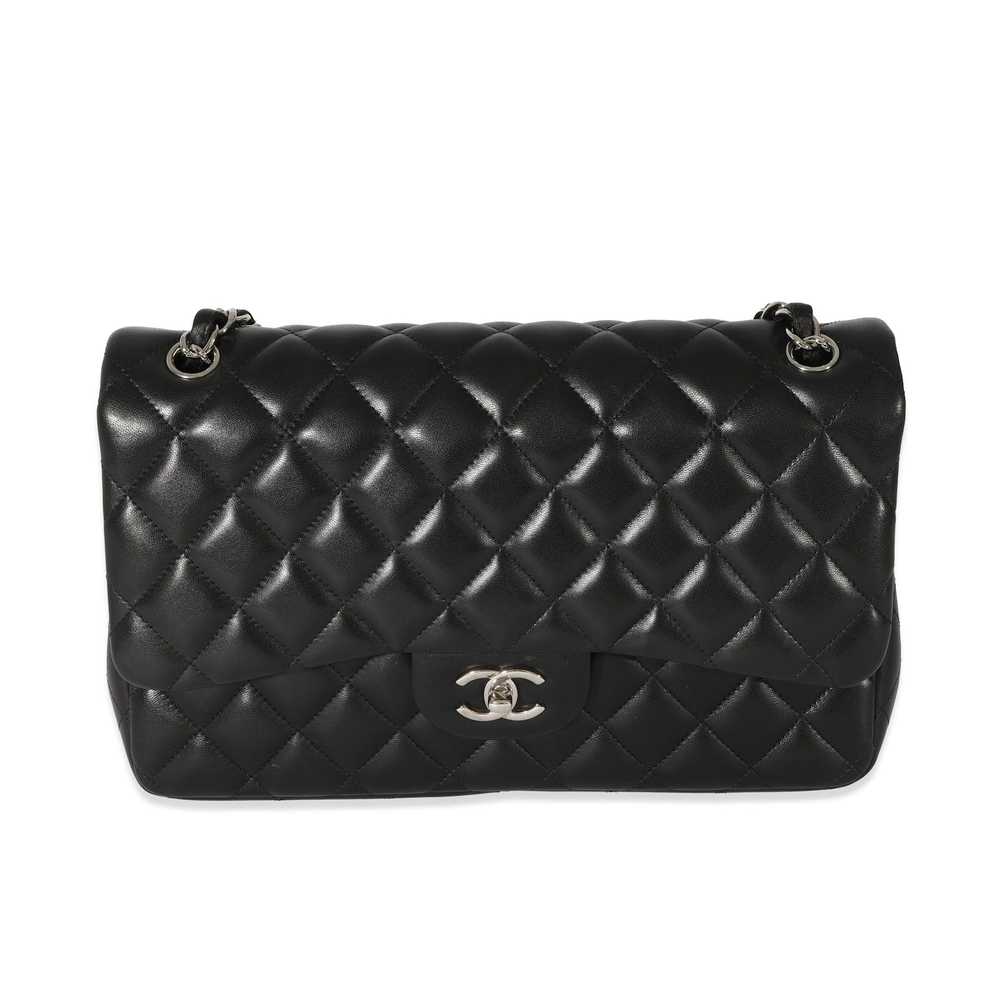 Chanel Chanel Black Lambskin Jumbo Classic Double… - image 1