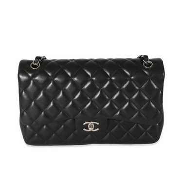 Chanel Chanel Black Lambskin Jumbo Classic Double… - image 1