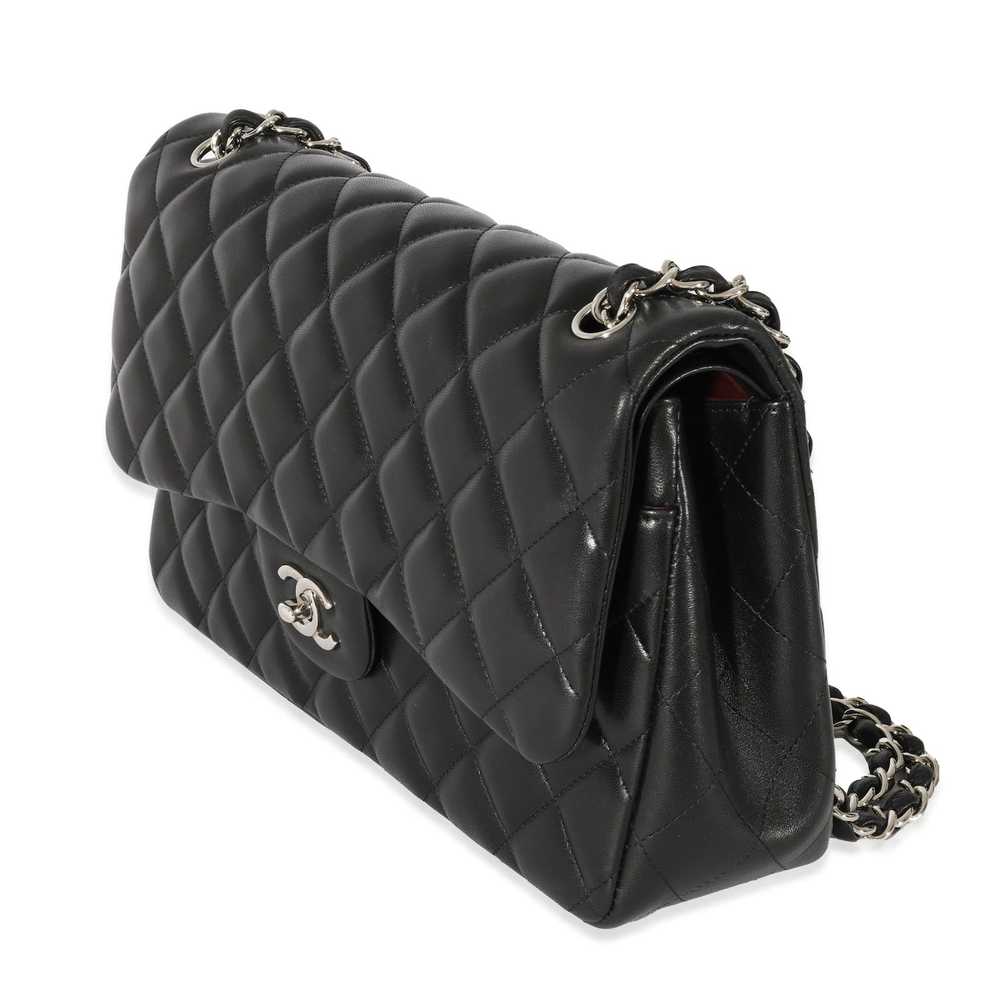 Chanel Chanel Black Lambskin Jumbo Classic Double… - image 2