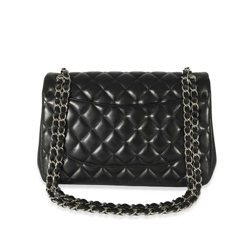 Chanel Chanel Black Lambskin Jumbo Classic Double… - image 3