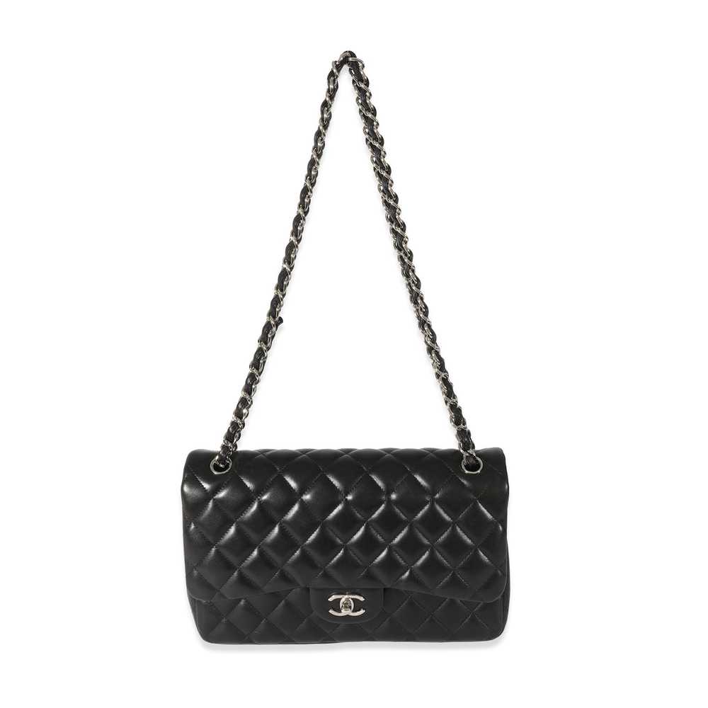 Chanel Chanel Black Lambskin Jumbo Classic Double… - image 6