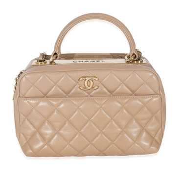 Chanel Chanel Beige Quilted Lambskin CC Trendy Bo… - image 1