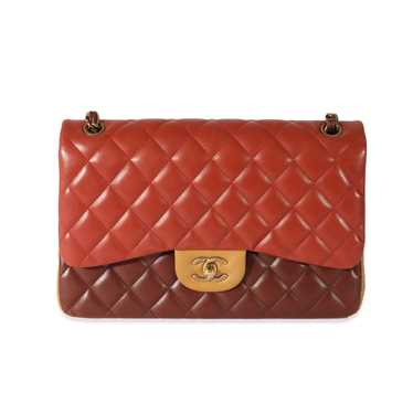 Chanel Chanel Tri-Color Lambskin Jumbo Double Flap