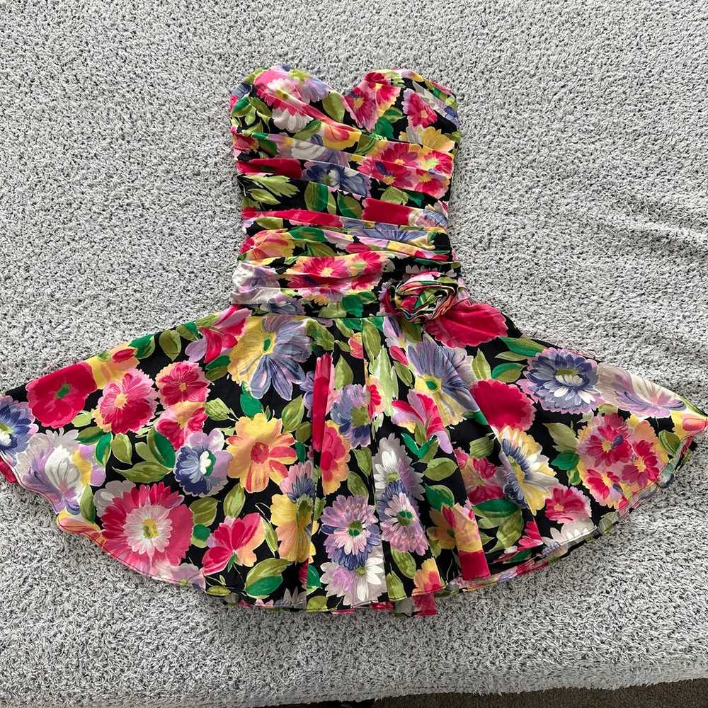 POSITIVELY ELLYN Strapless Flower Print Dress - image 3