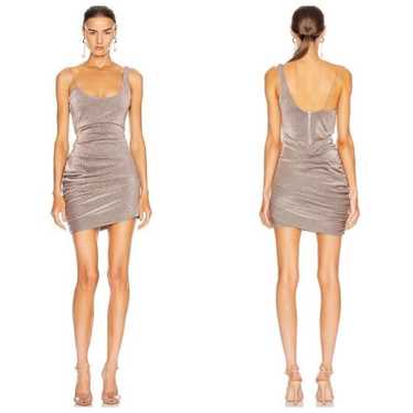 ALIX NYC Revolve Emmons Metallic Ruched Mini Dress