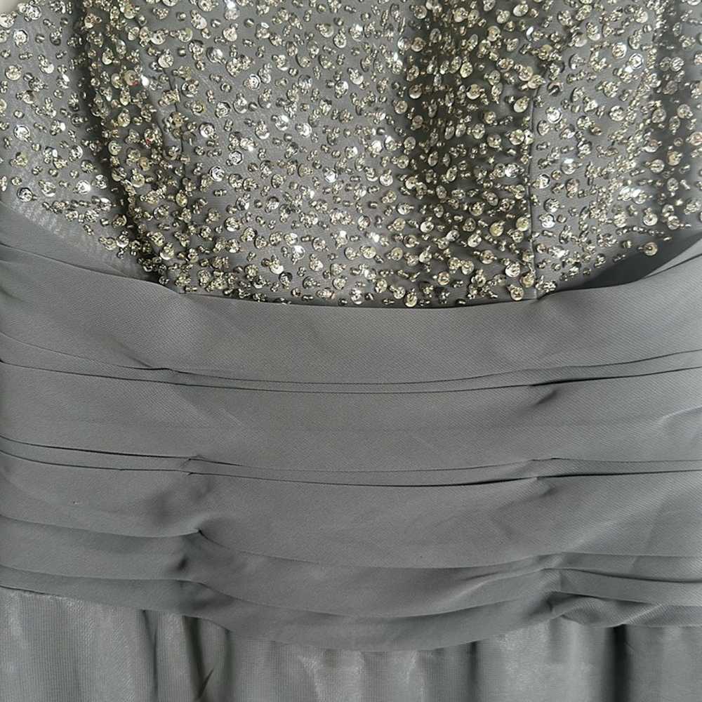 Gray formal sequined maxi dress size medium - image 10