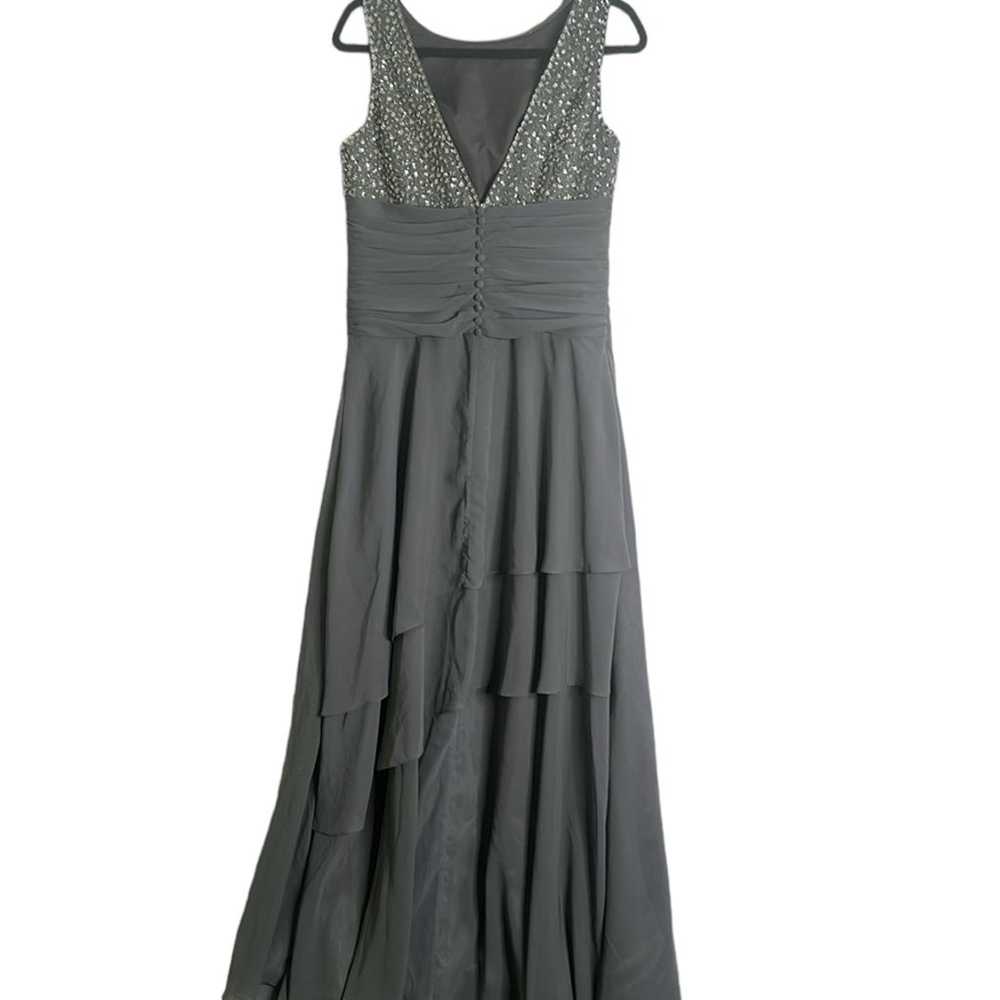 Gray formal sequined maxi dress size medium - image 1