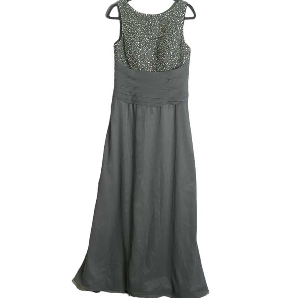 Gray formal sequined maxi dress size medium - image 2