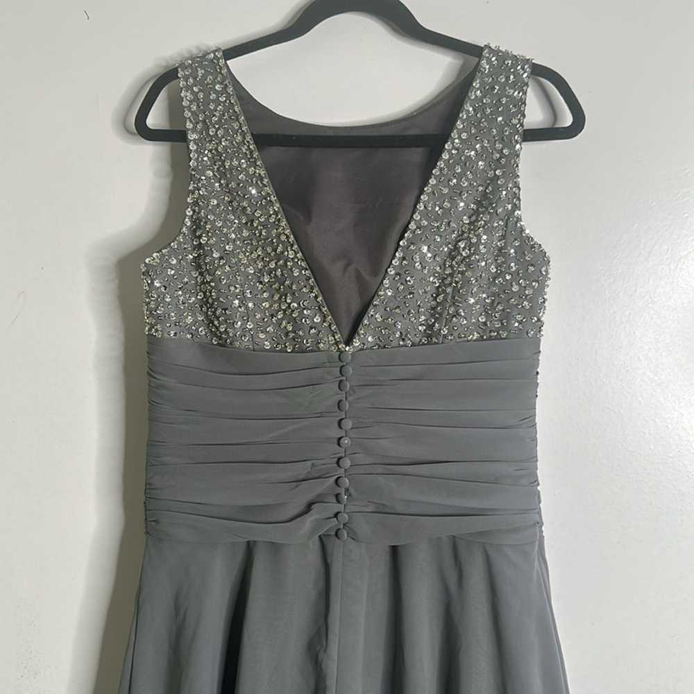 Gray formal sequined maxi dress size medium - image 4