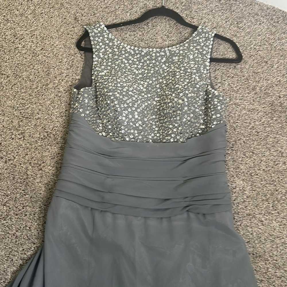 Gray formal sequined maxi dress size medium - image 7