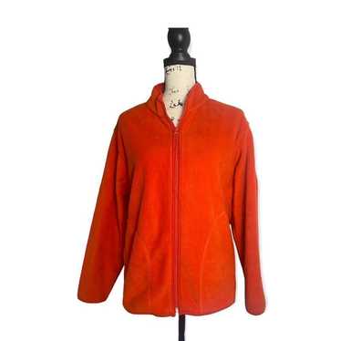 Other Sandra SZ M orange fleece zip up jacket - image 1