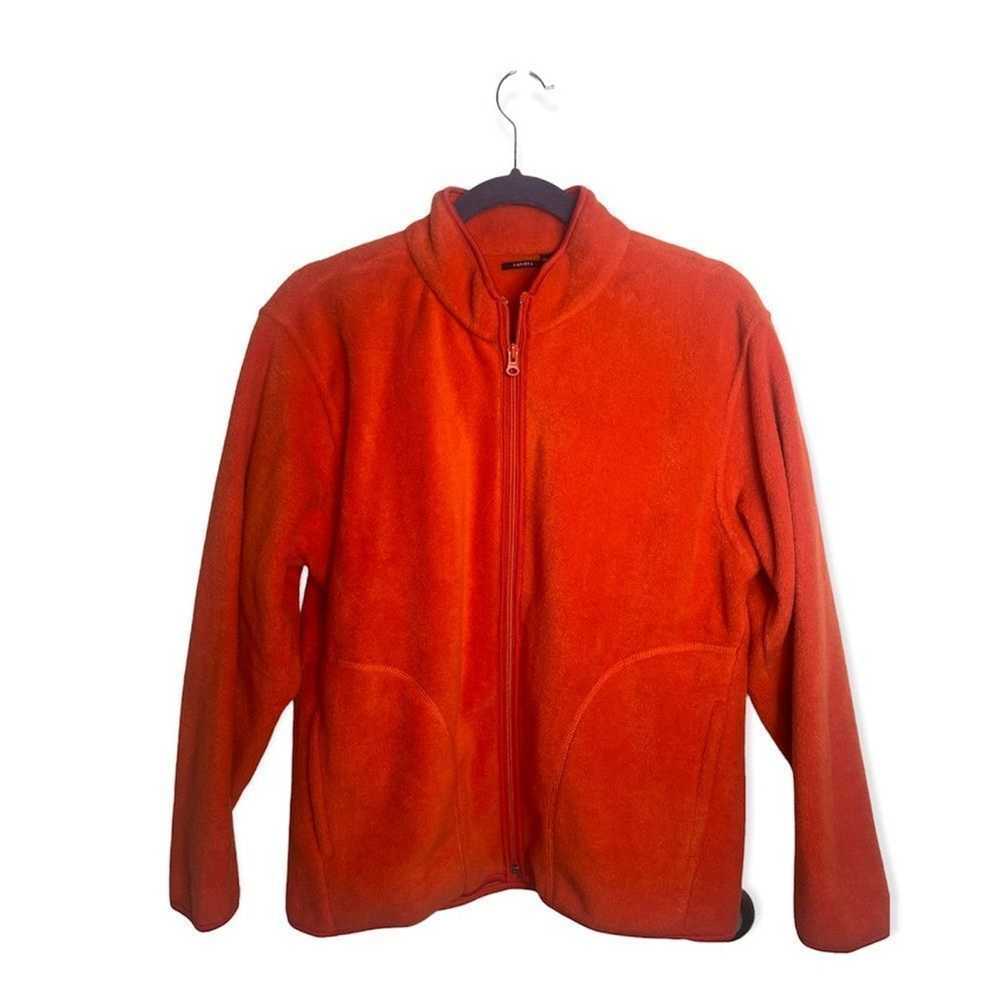 Other Sandra SZ M orange fleece zip up jacket - image 2