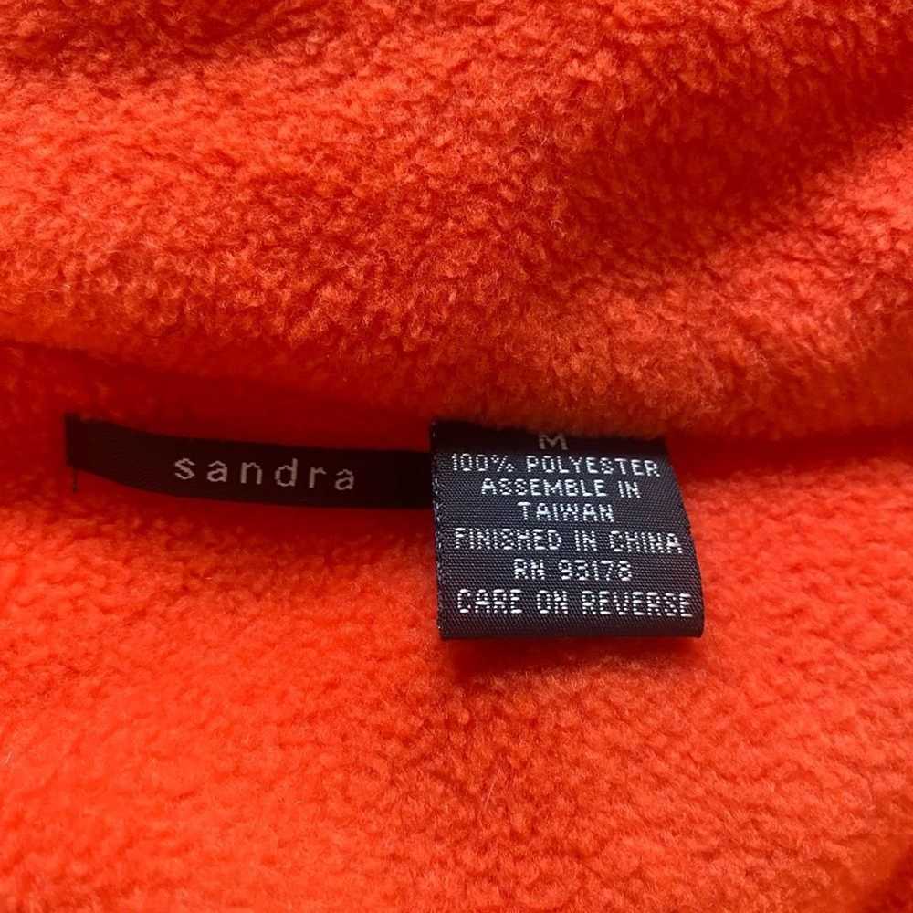 Other Sandra SZ M orange fleece zip up jacket - image 4