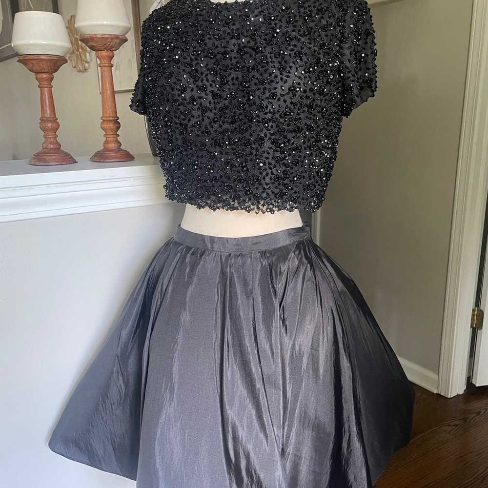 Sherri Hill 2 piece formal dress sequin skirt top… - image 4