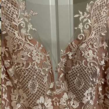 Lace dusty rose bridesmaid dress - image 1