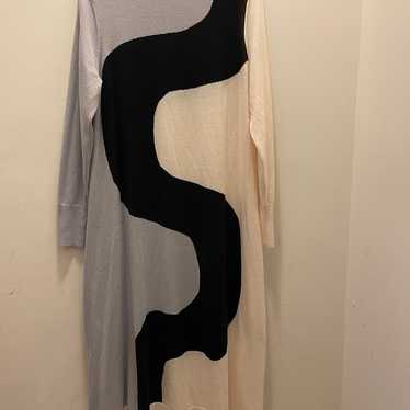 Marimekko Uniqlo Midi Color Block Sweater Dress