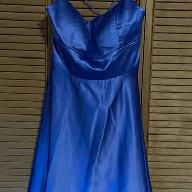 Royal Blue Fit and Flare Homecoming Dress Dillards