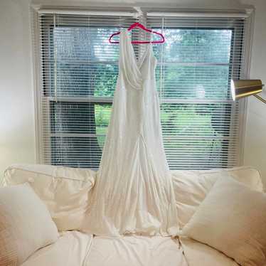 White Bridal Sequin Dress