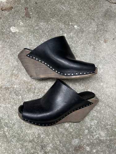 Rick Owens studded wedge clogs