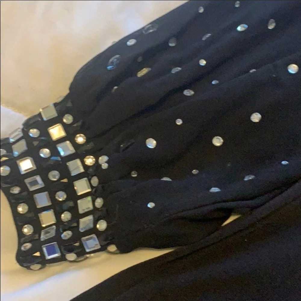 Black, diamond studded dress - image 2