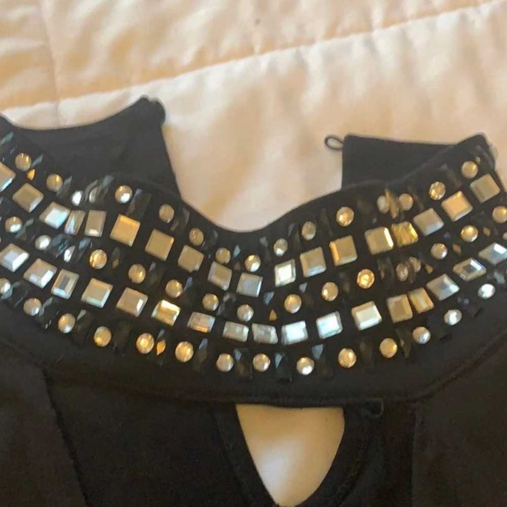 Black, diamond studded dress - image 4