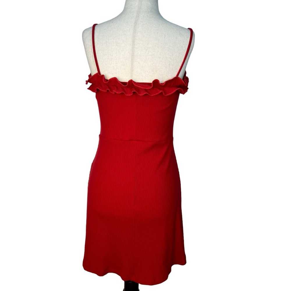 Reformation Bri Red Mini Summer Dress Size Large … - image 6